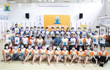 Celebrations of 7th International Day of Yoga (IDY) 2021 by CGI, Guangzhou